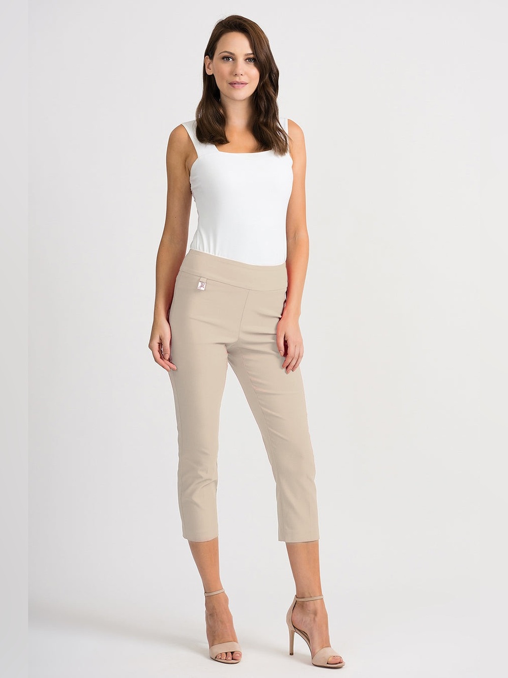 Joseph Ribkoff Style 201536 Skinny High Waist Crop Pant Moonstone